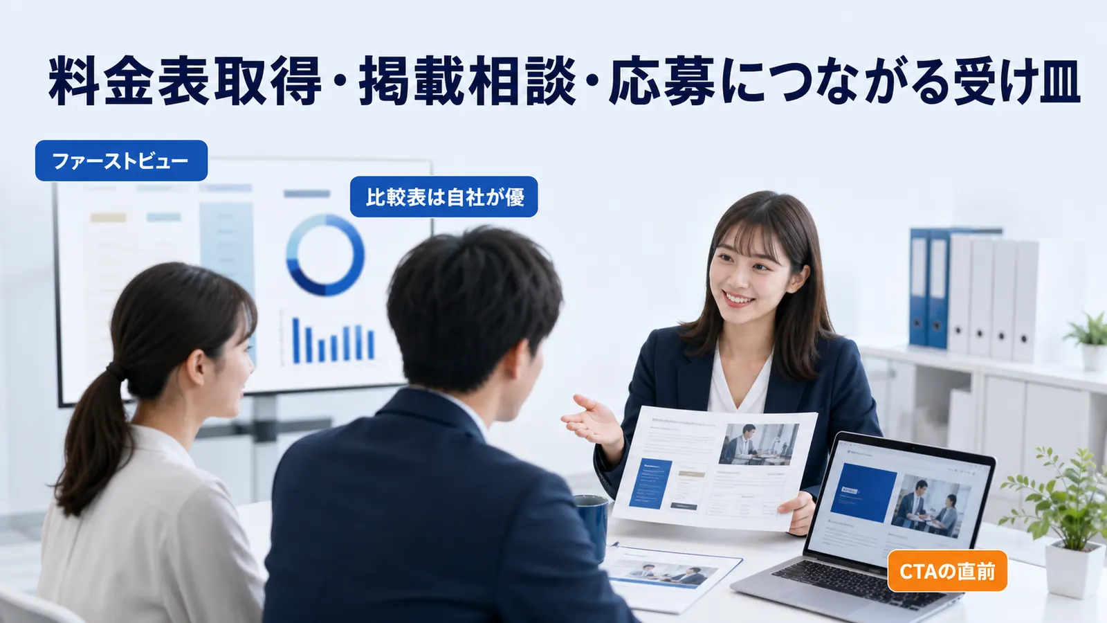 料金表取得・掲載相談・応募につながる受け皿