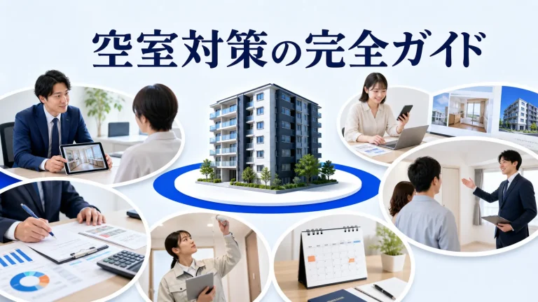 空室対策の完全ガイドを内容別のオリジナル構図で整理した図解