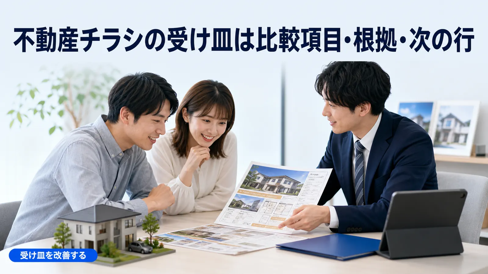 不動産チラシの受け皿は比較項目・根拠・次の行