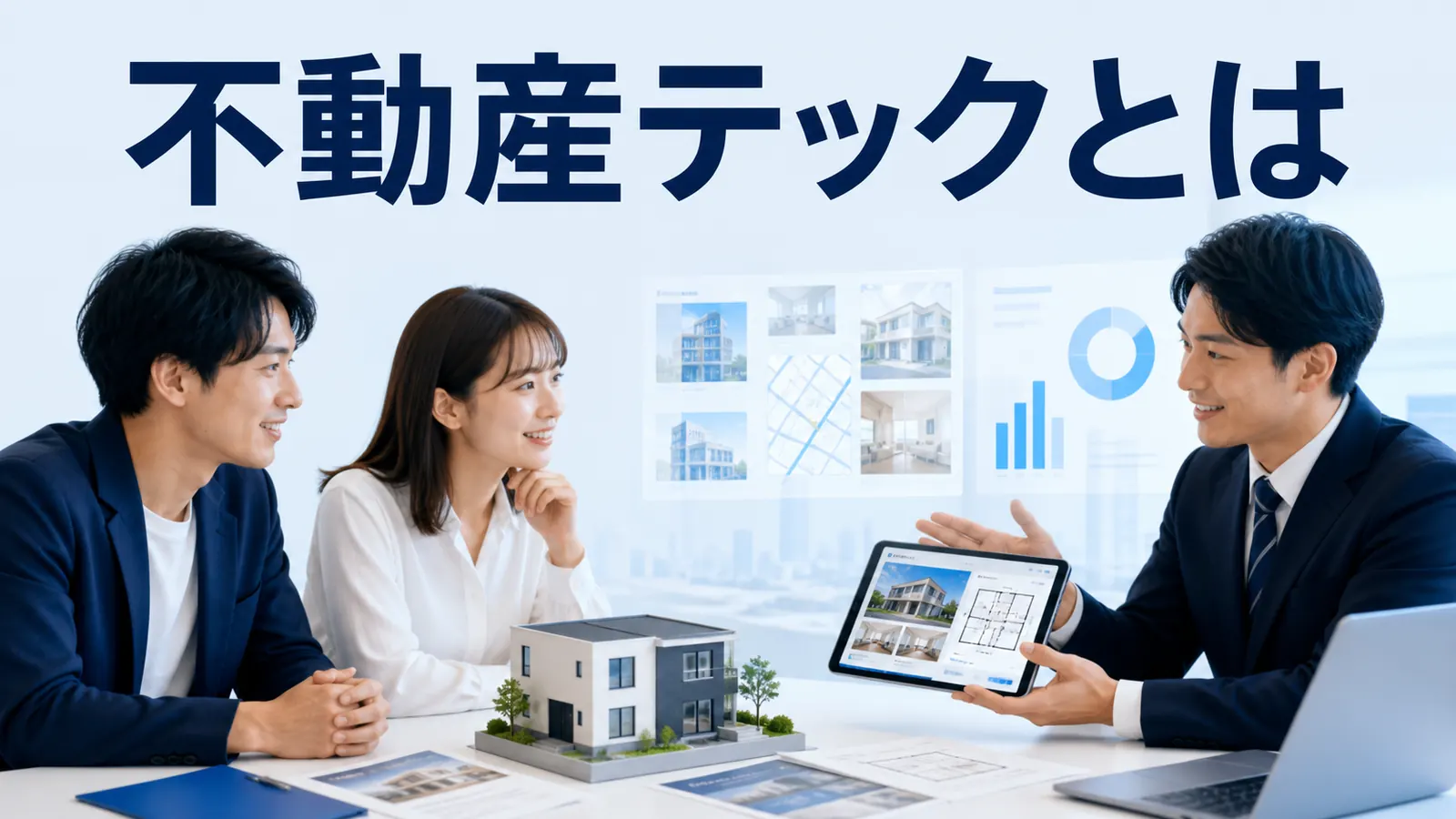 不動産テックとはを内容別のオリジナル構図で整理した図解