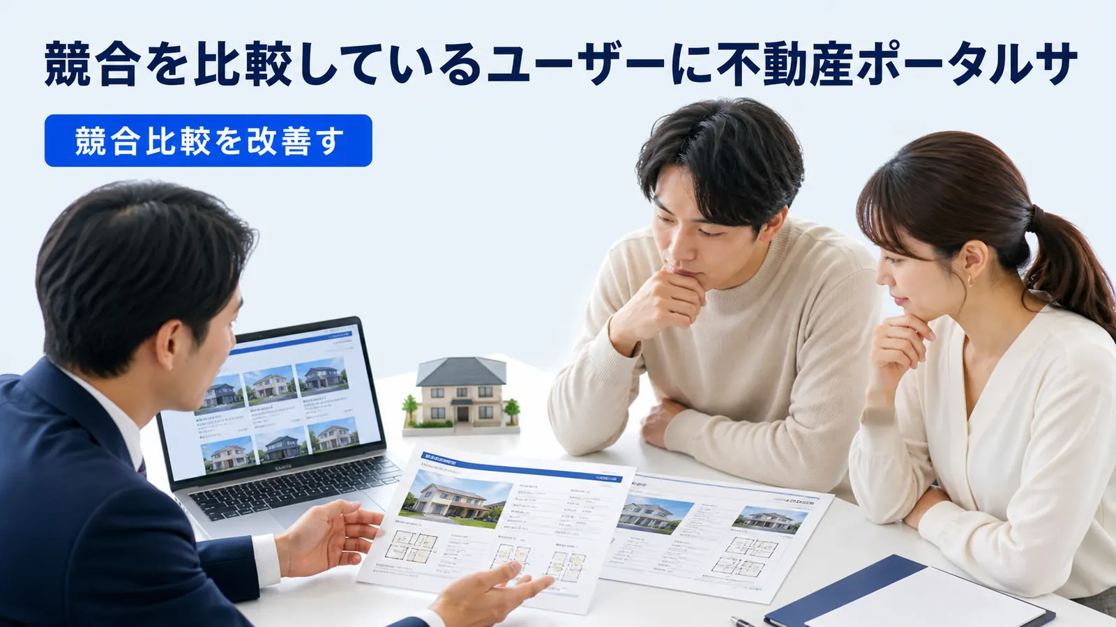競合を比較しているユーザーに不動産ポータルサ