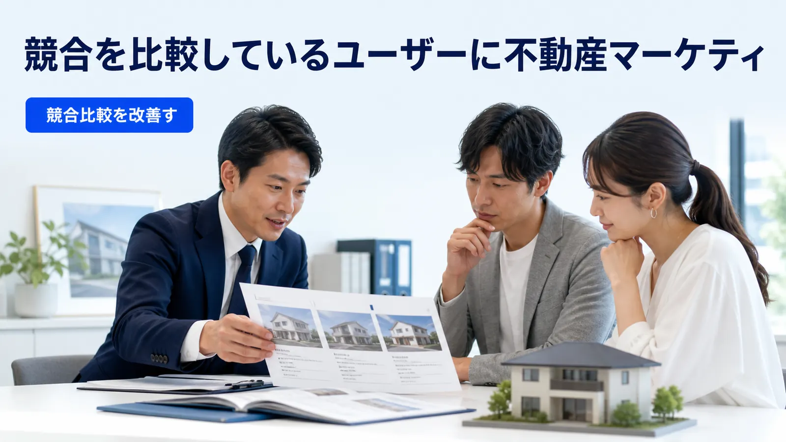 競合を比較しているユーザーに不動産マーケティ