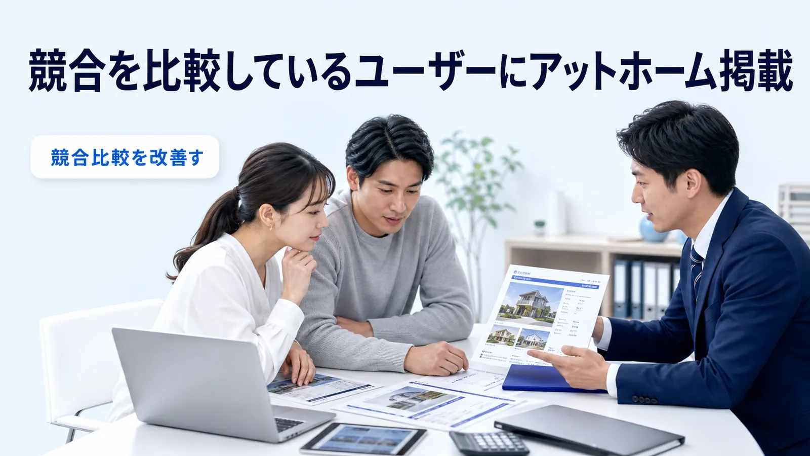 競合を比較しているユーザーにアットホーム掲載