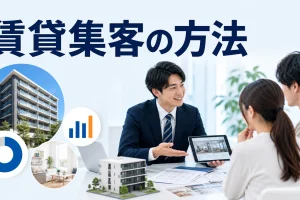賃貸集客の方法を内容別のオリジナル構図で整理した図解