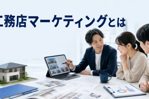 工務店マーケティングとはを内容別のオリジナル構図で整理した図解