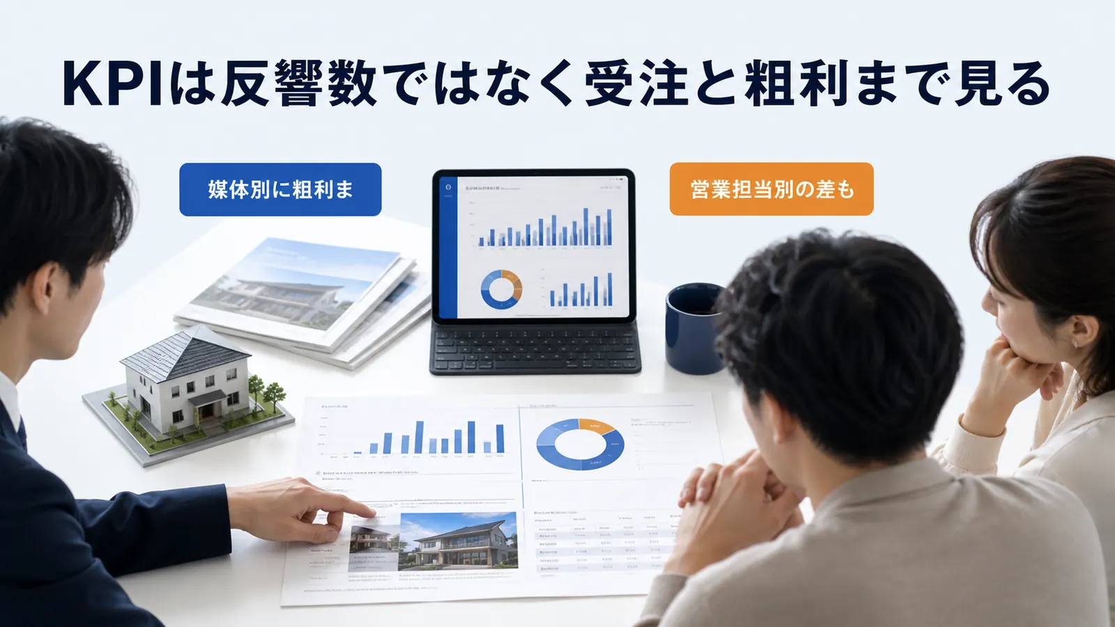 KPIは反響数ではなく受注と粗利まで見る