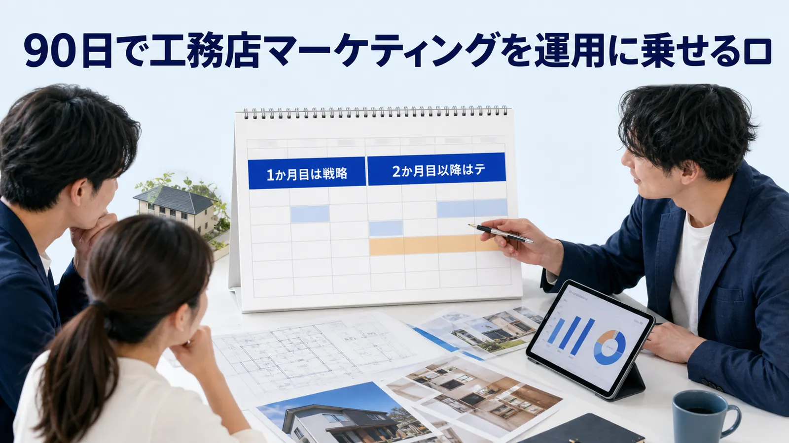 90日で工務店マーケティングを運用に乗せるロ