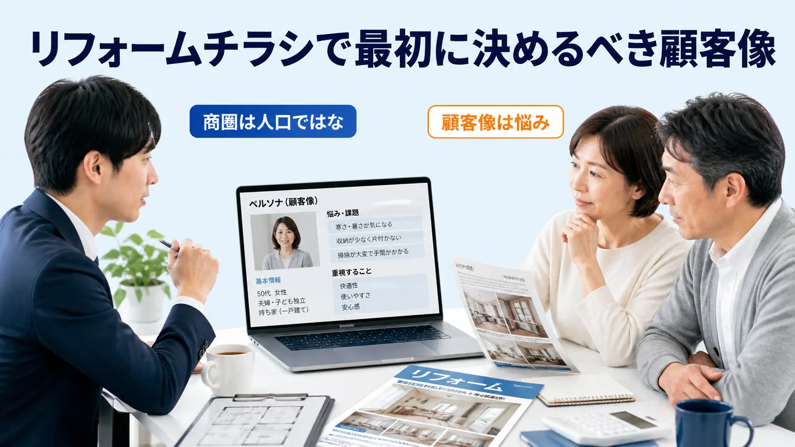 リフォームチラシで最初に決めるべき顧客像