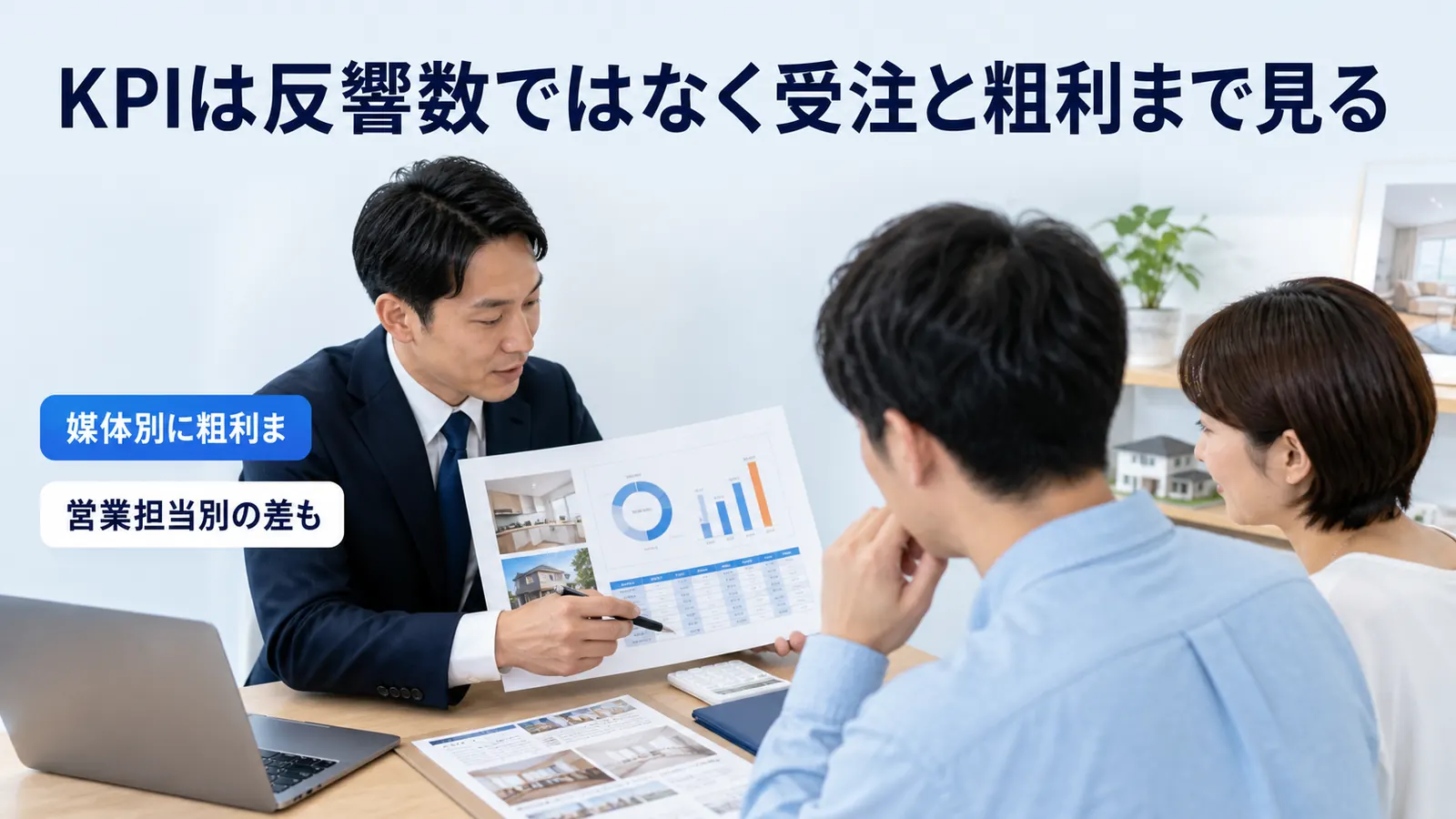 KPIは反響数ではなく受注と粗利まで見る