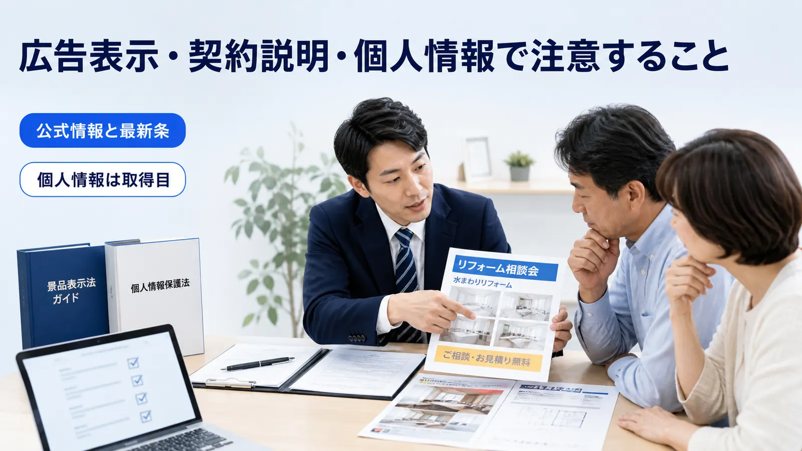 広告表示・契約説明・個人情報で注意すること