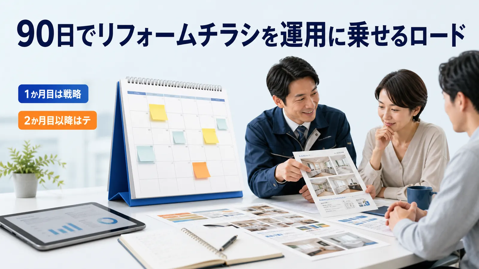 90日でリフォームチラシを運用に乗せるロード