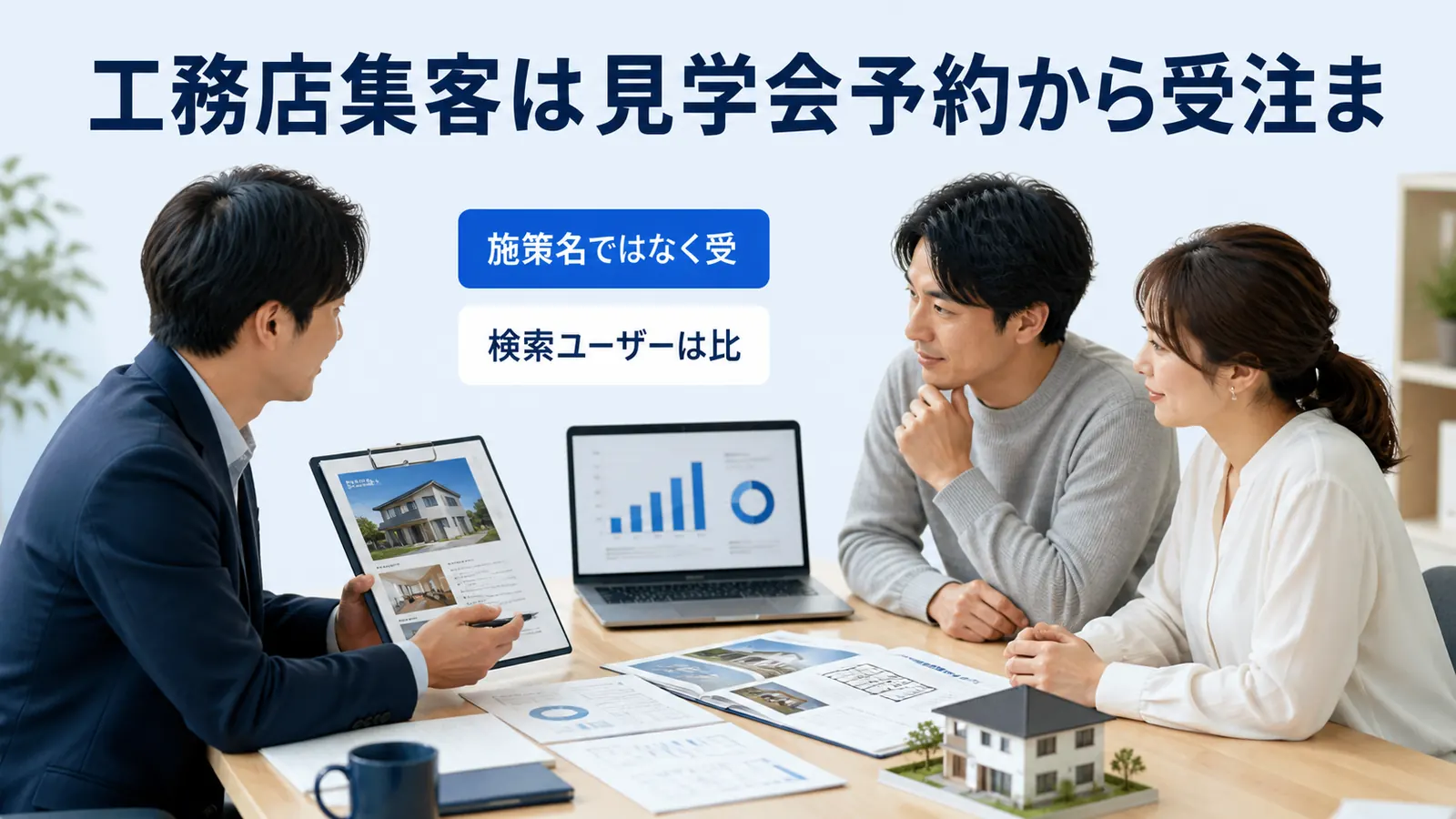工務店集客は見学会予約から受注ま