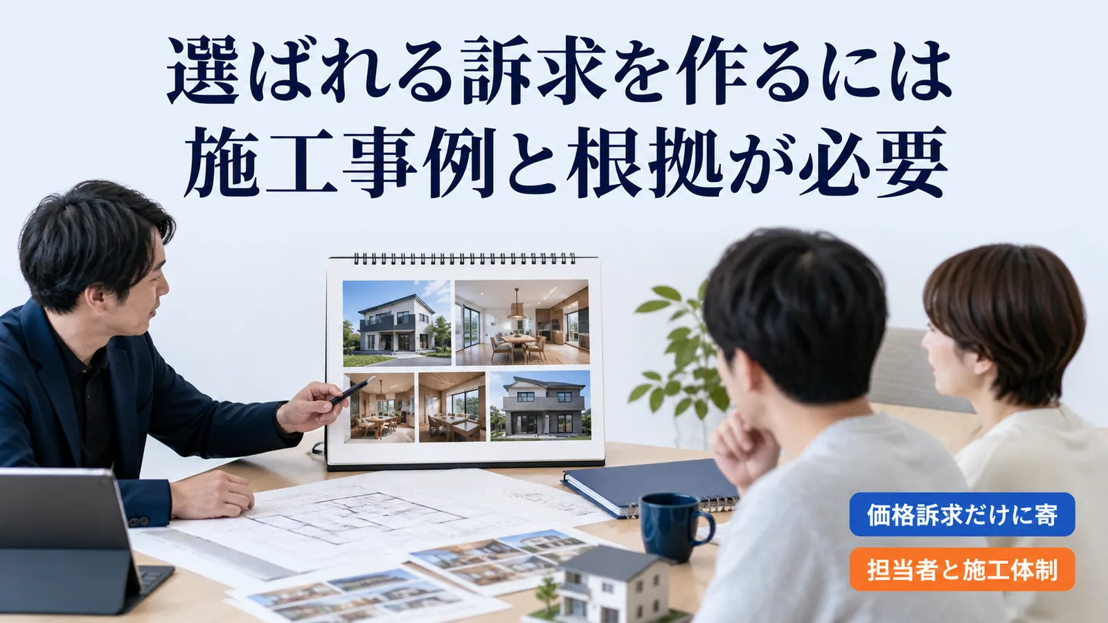 選ばれる訴求を作るには施工事例と根拠が必要