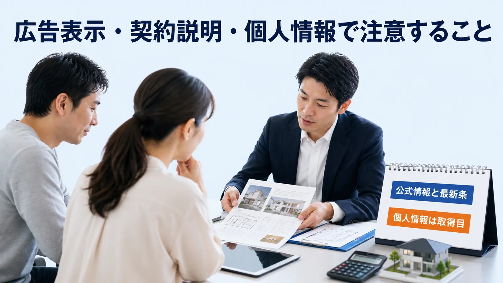 広告表示・契約説明・個人情報で注意すること