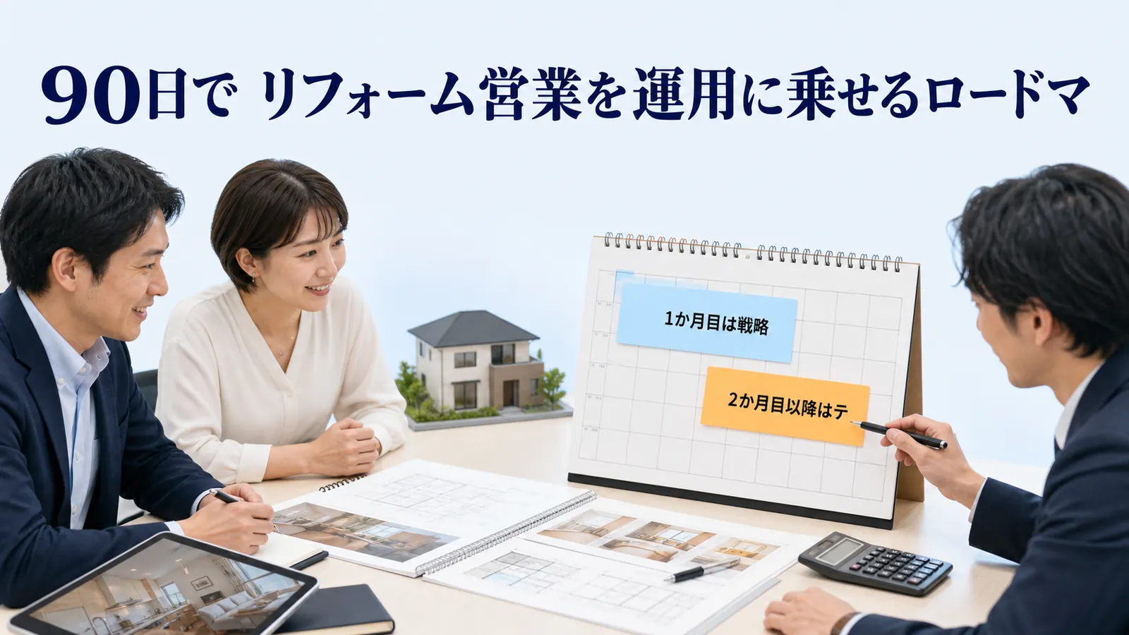 90日でリフォーム営業を運用に乗せるロードマ