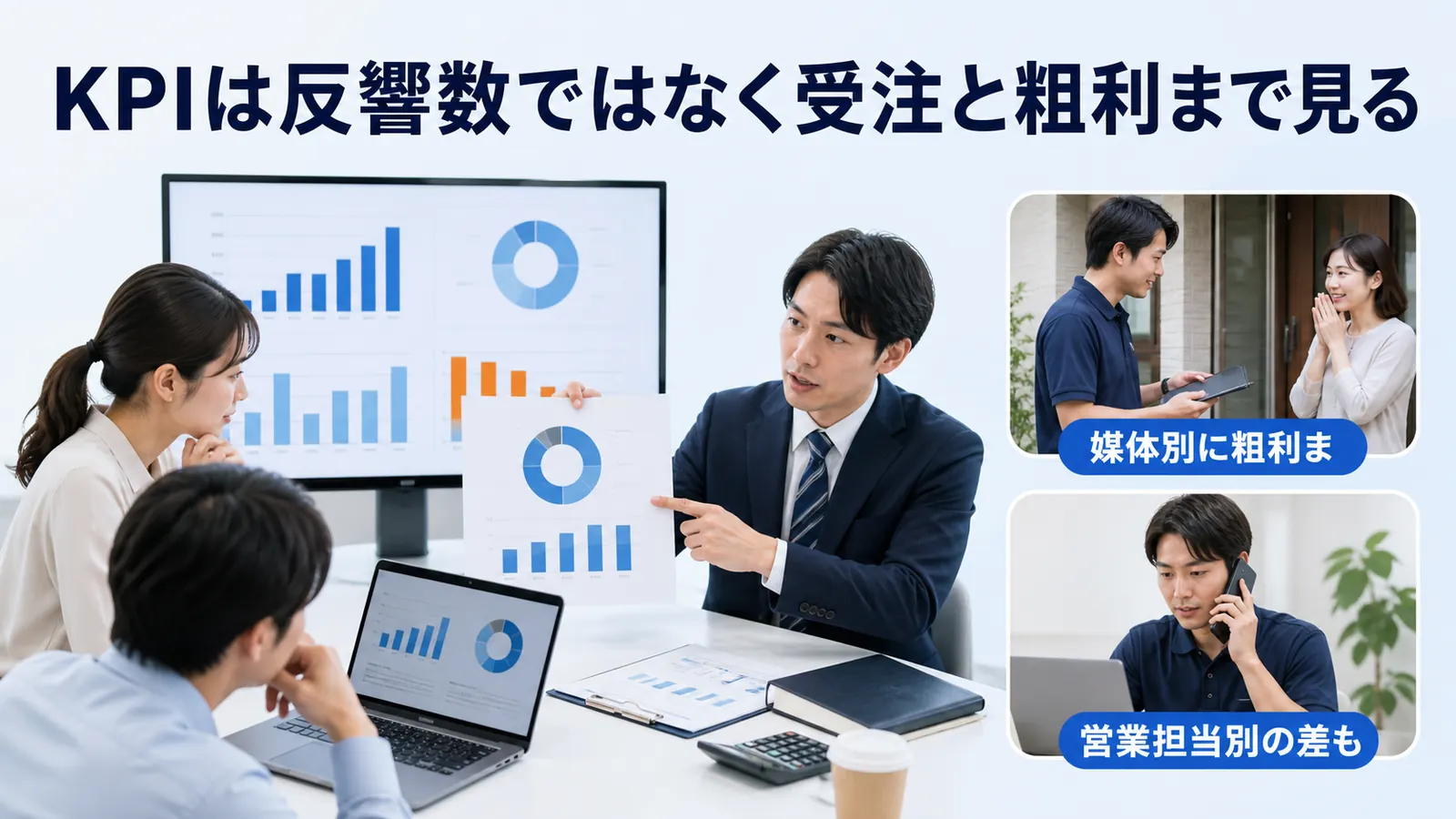 KPIは反響数ではなく受注と粗利まで見る