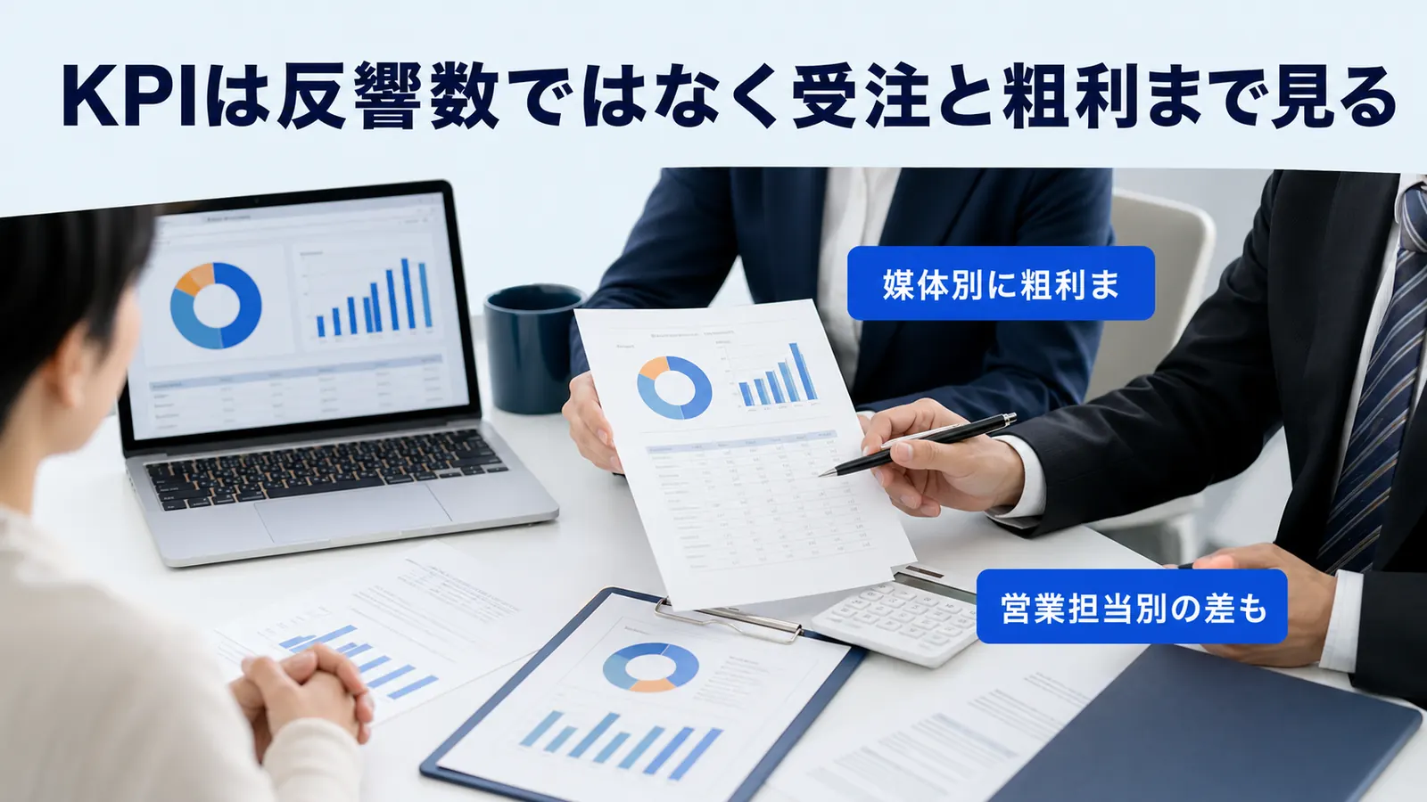 KPIは反響数ではなく受注と粗利まで見る
