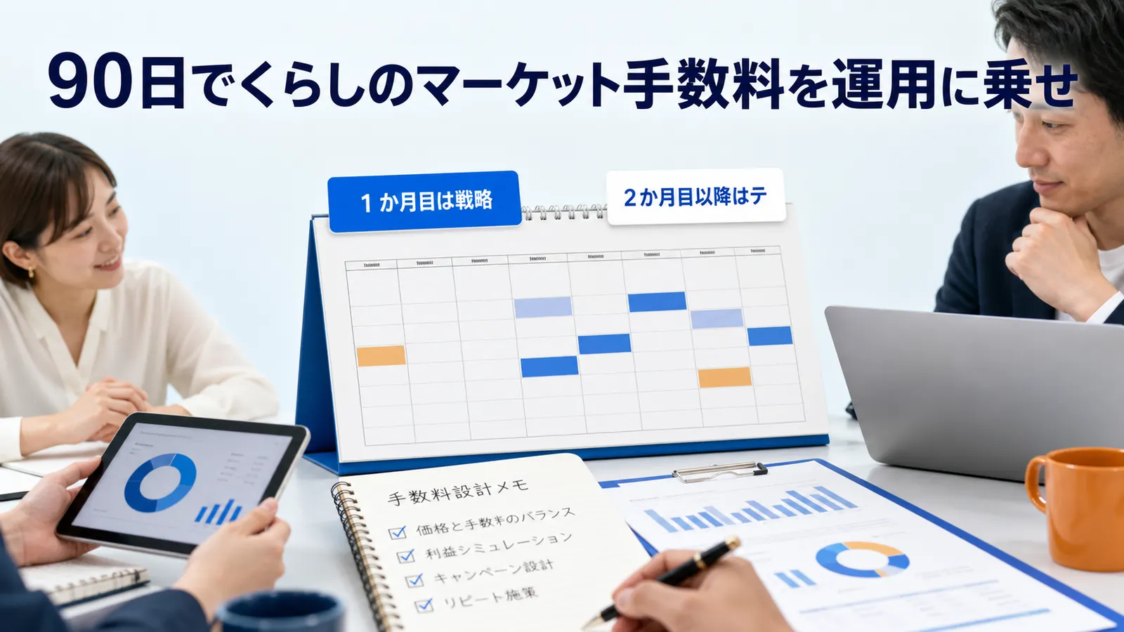 90日でくらしのマーケット手数料を運用に乗せ