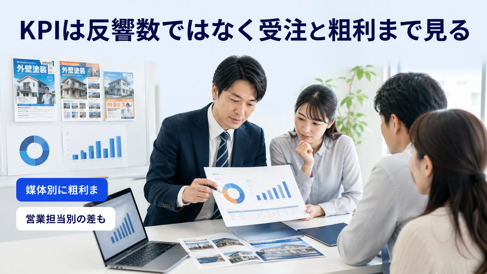 KPIは反響数ではなく受注と粗利まで見る