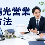 太陽光営業の方法を内容別のオリジナル構図で整理した図解