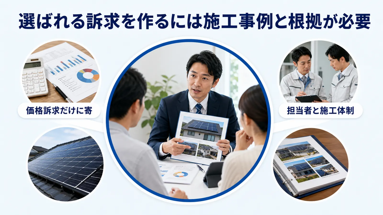 選ばれる訴求を作るには施工事例と根拠が必要