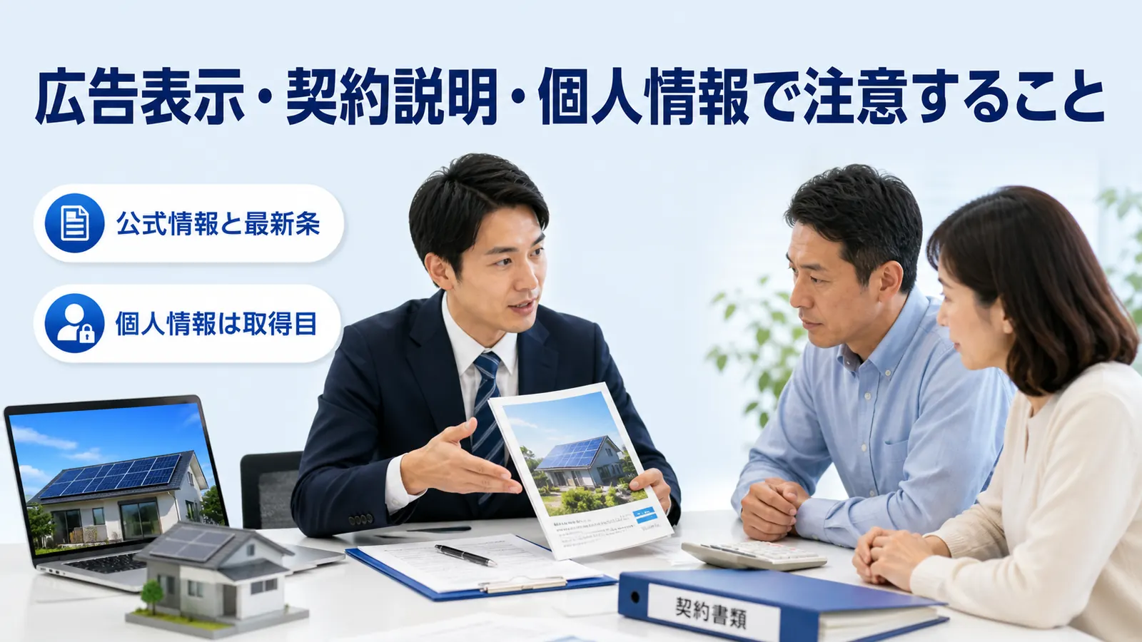 広告表示・契約説明・個人情報で注意すること