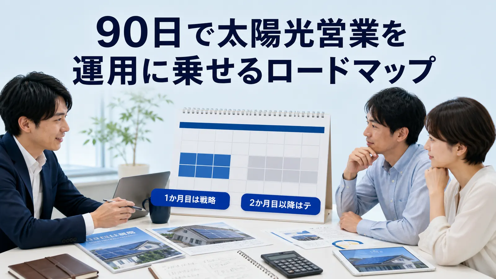 90日で太陽光営業を運用に乗せるロードマップ