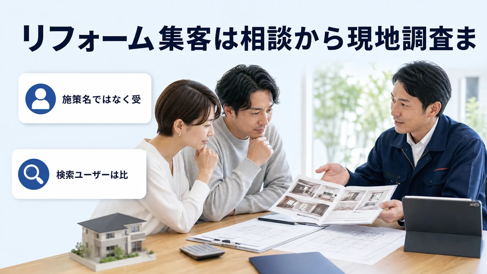 リフォーム集客は相談から現地調査ま