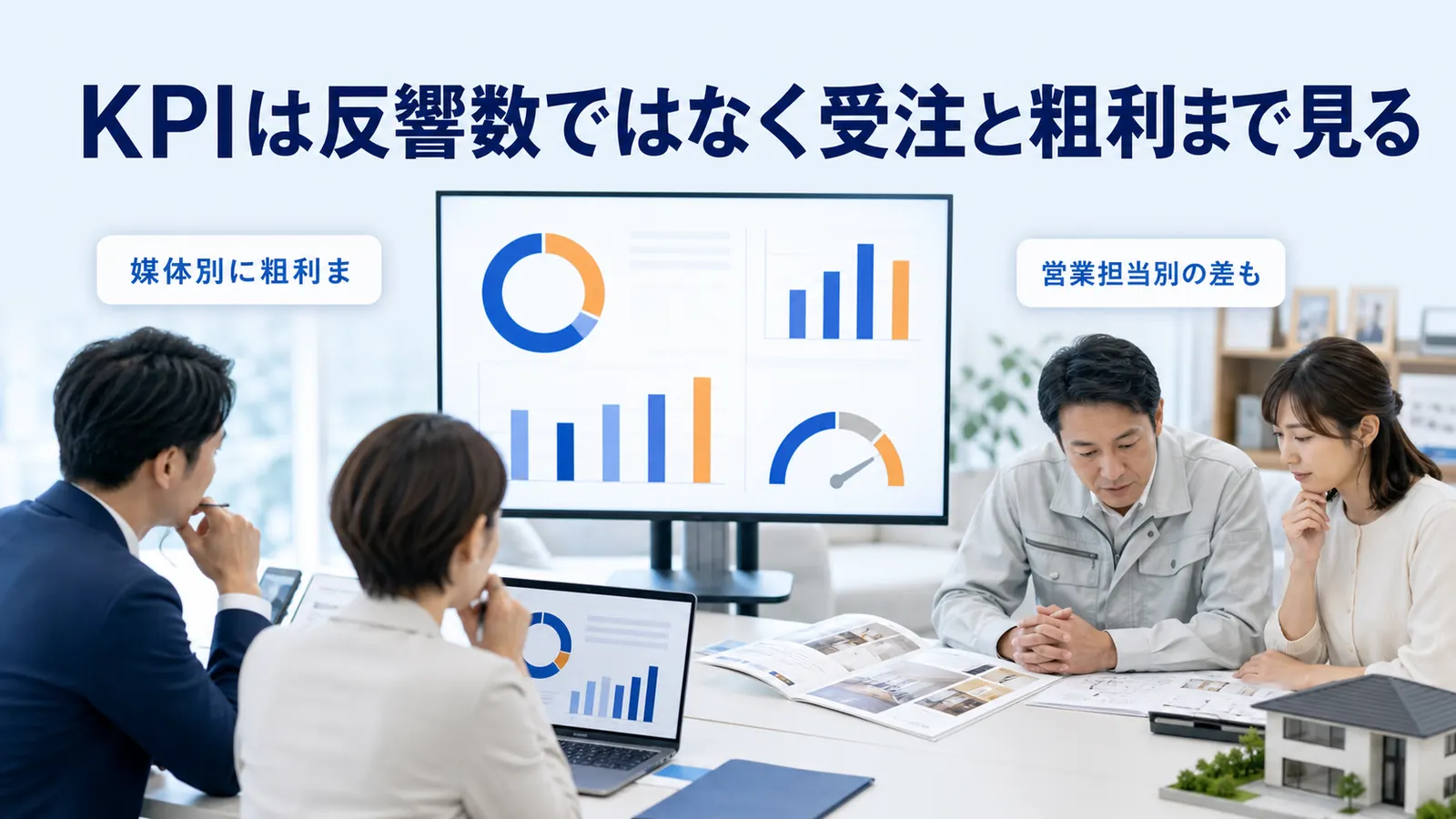 KPIは反響数ではなく受注と粗利まで見る