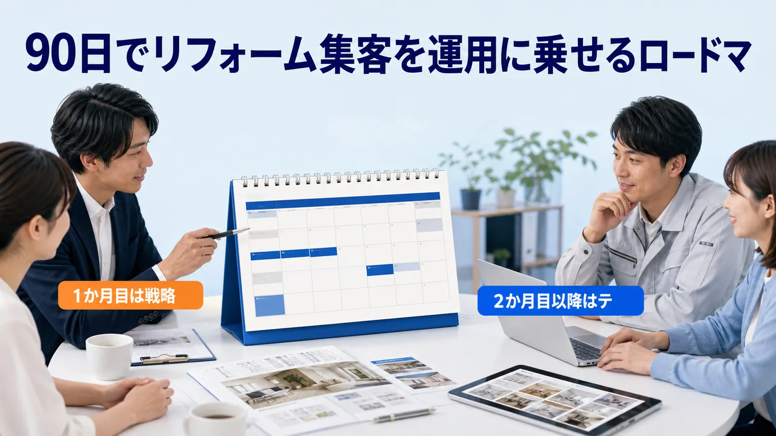 90日でリフォーム集客を運用に乗せるロードマ