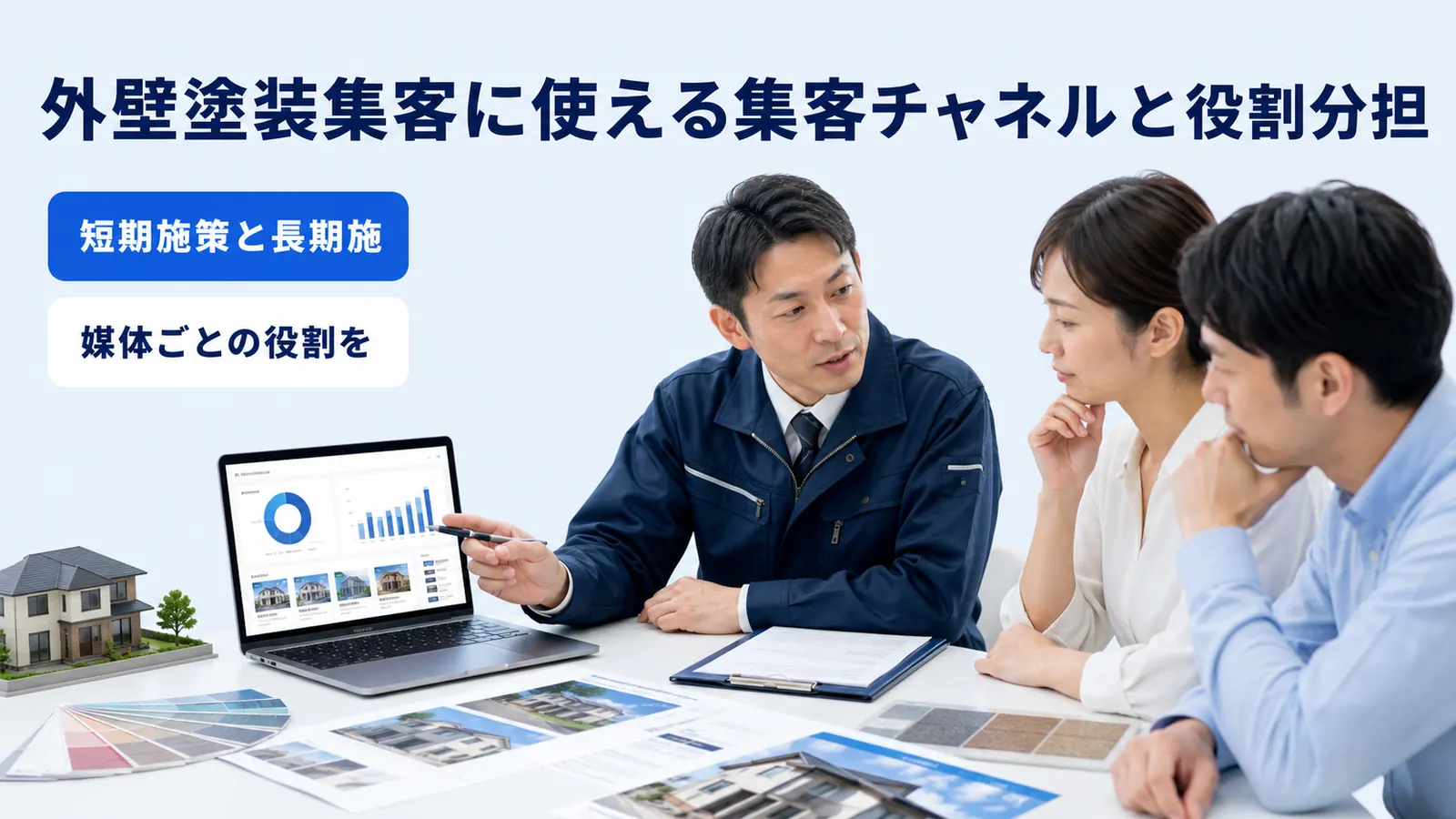 外壁塗装集客に使える集客チャネルと役割分担