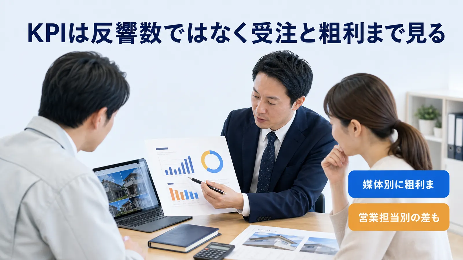KPIは反響数ではなく受注と粗利まで見る