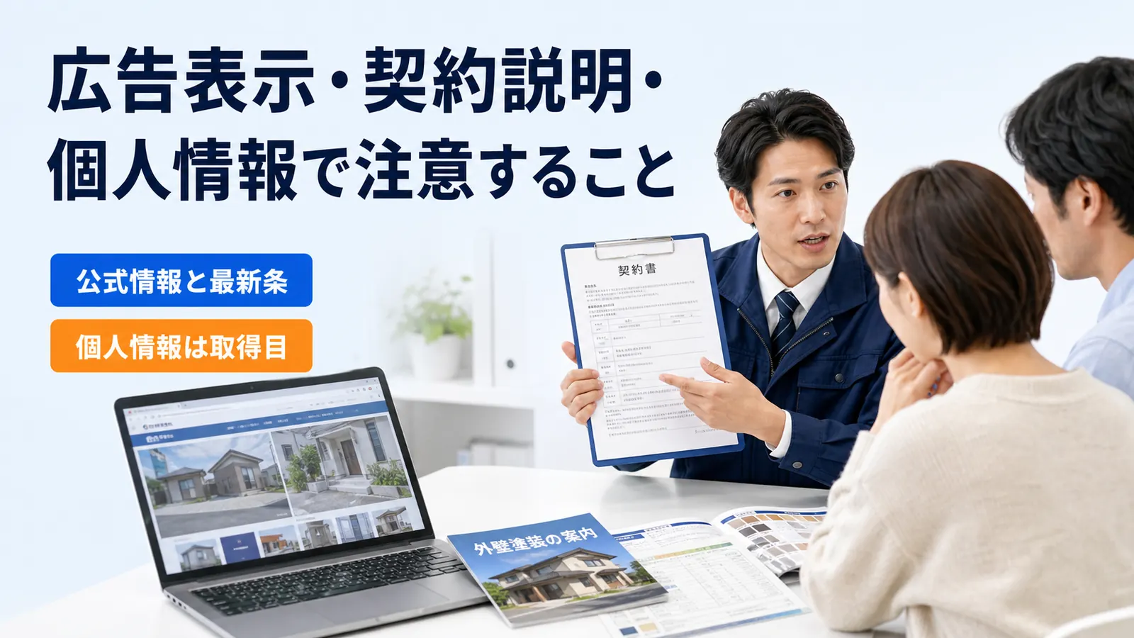 広告表示・契約説明・個人情報で注意すること