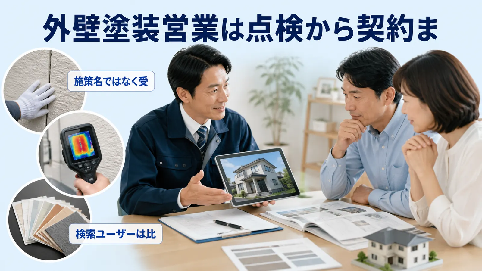 外壁塗装営業は点検から契約ま
