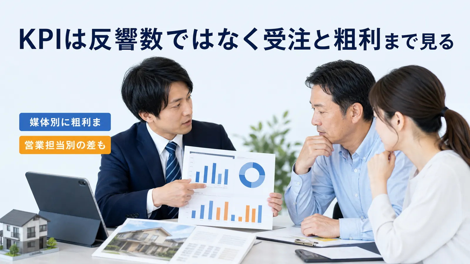 KPIは反響数ではなく受注と粗利まで見る