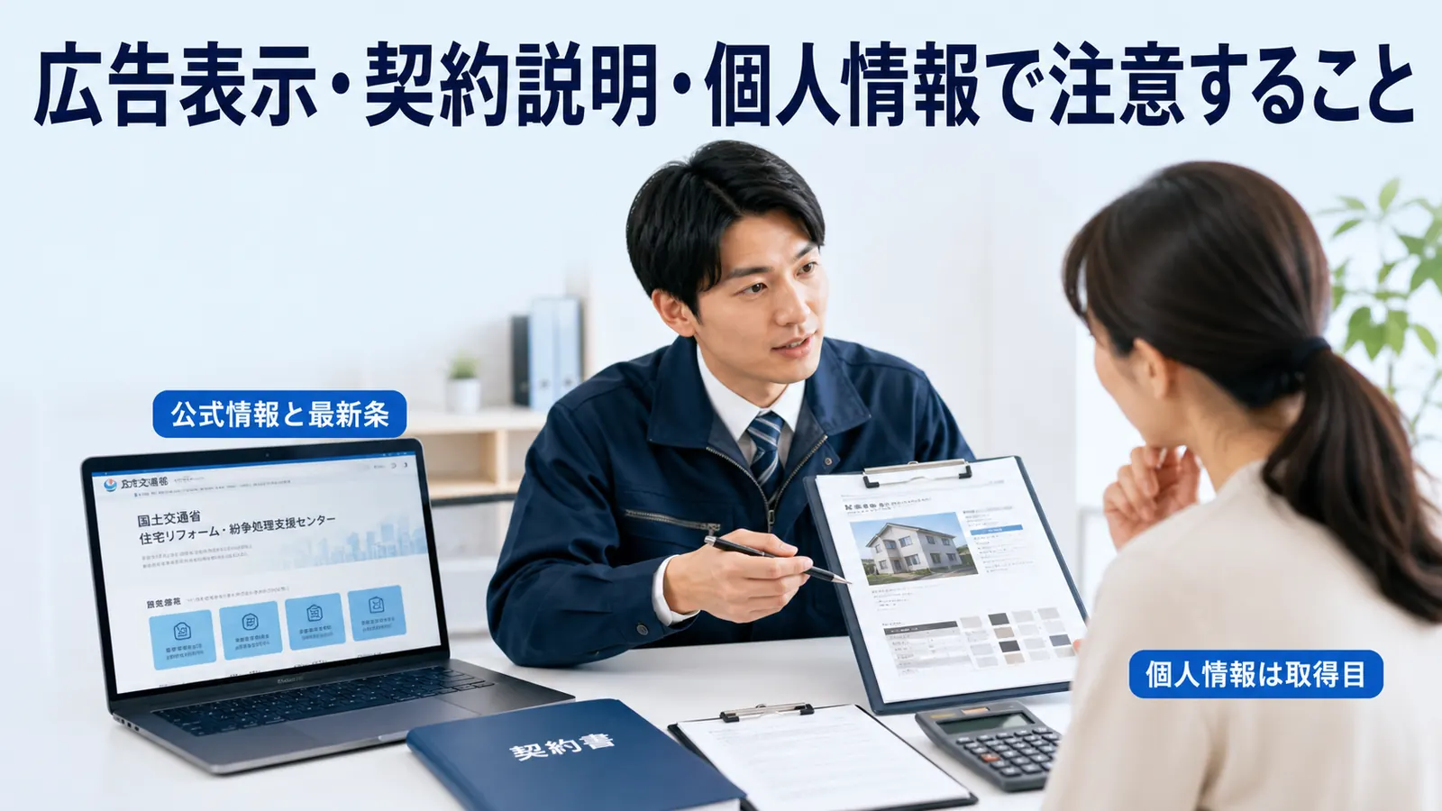 広告表示・契約説明・個人情報で注意すること