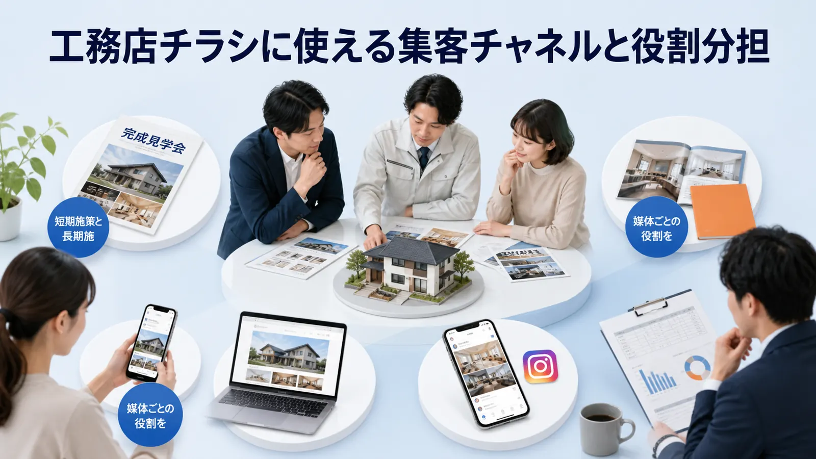 工務店チラシに使える集客チャネルと役割分担