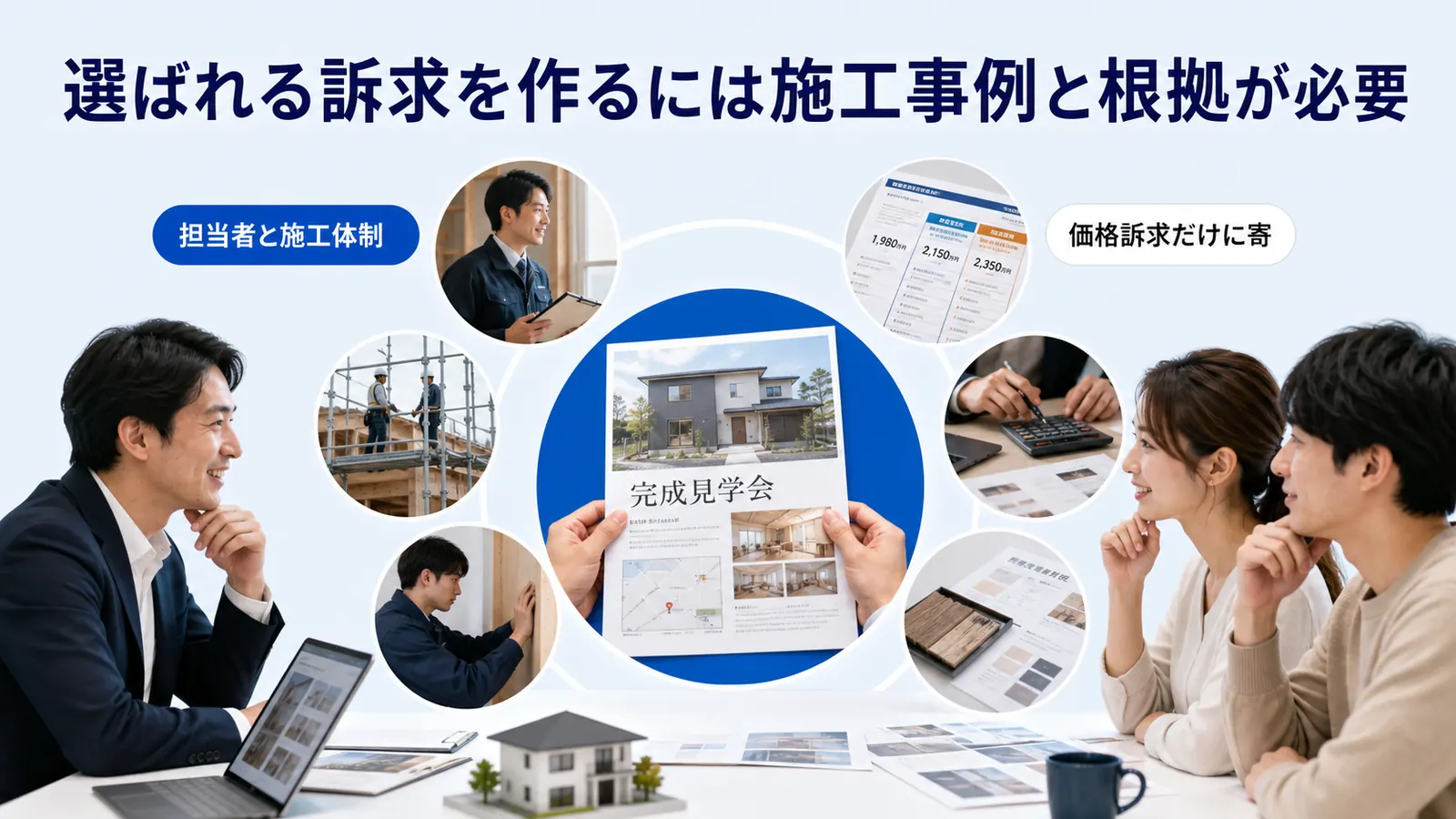 選ばれる訴求を作るには施工事例と根拠が必要
