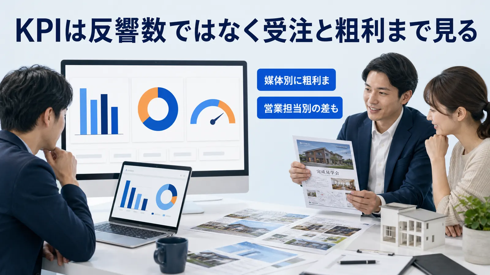 KPIは反響数ではなく受注と粗利まで見る