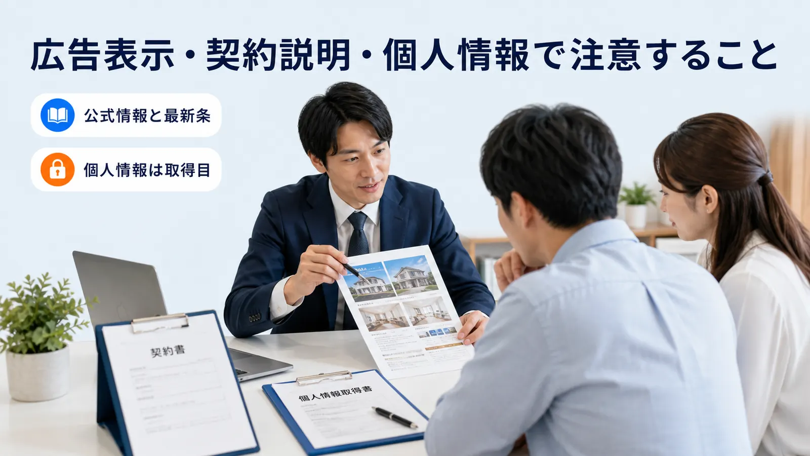 広告表示・契約説明・個人情報で注意すること