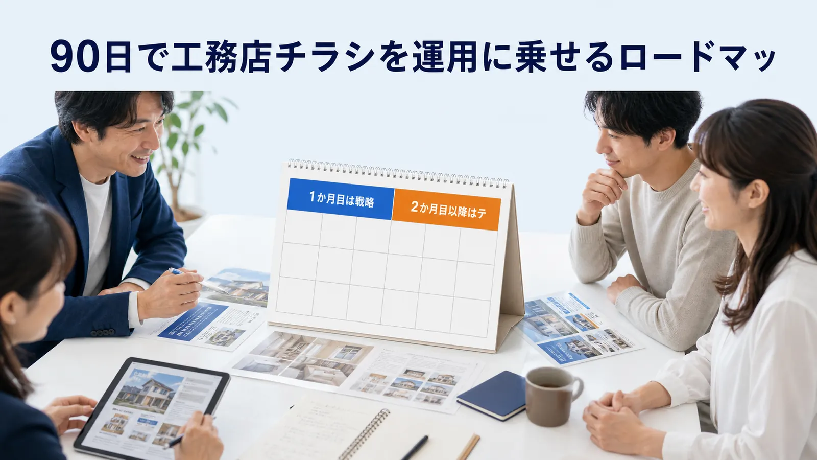 90日で工務店チラシを運用に乗せるロードマッ