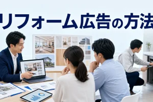 リフォーム広告の方法を内容別のオリジナル構図で整理した図解