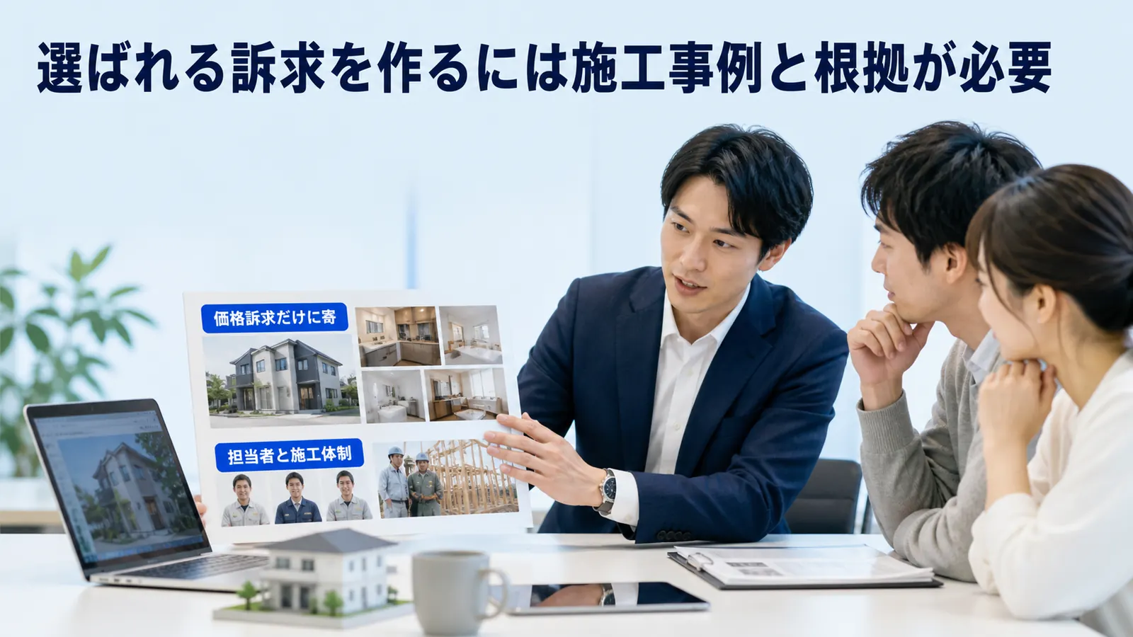選ばれる訴求を作るには施工事例と根拠が必要