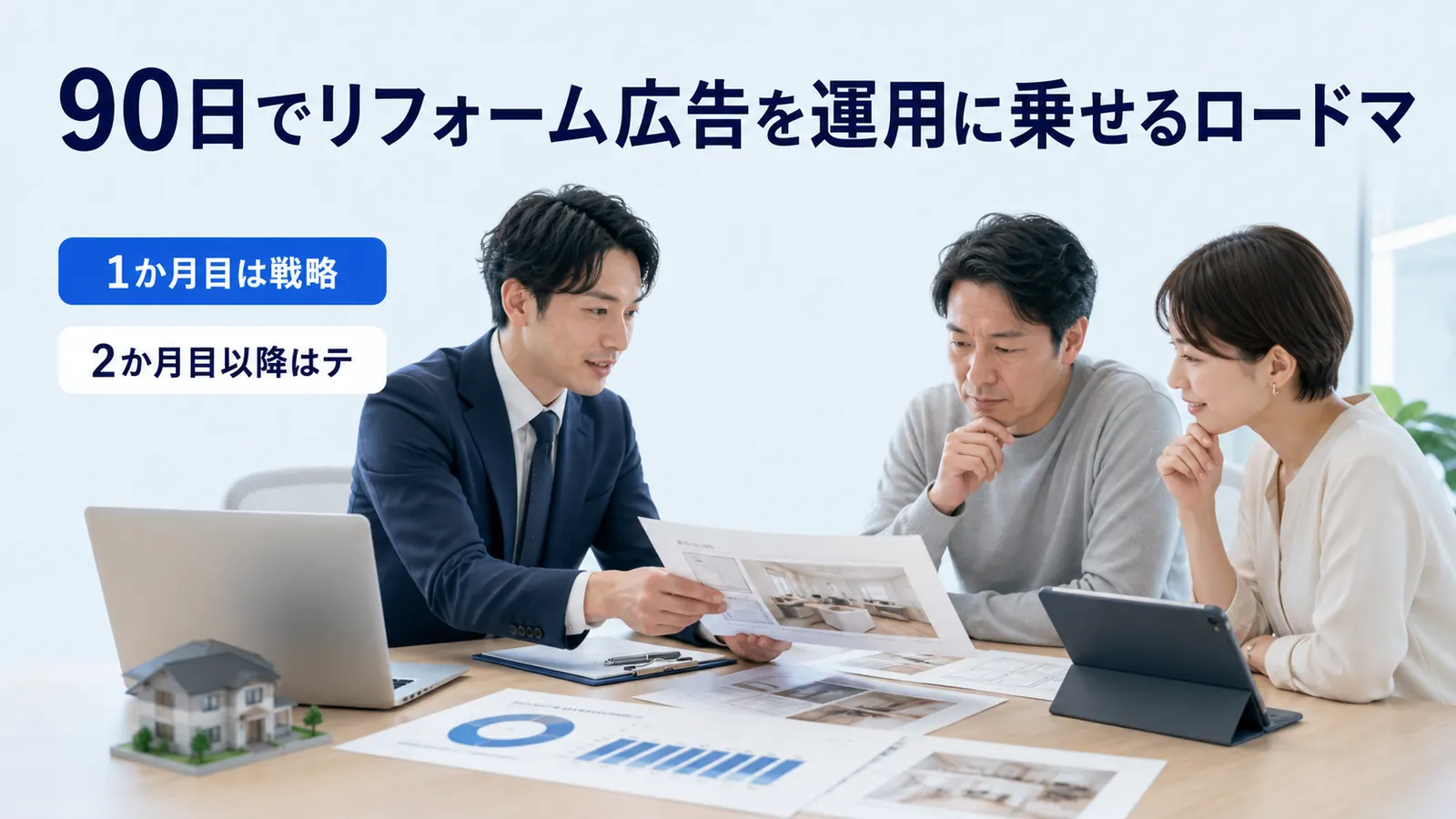 90日でリフォーム広告を運用に乗せるロードマ