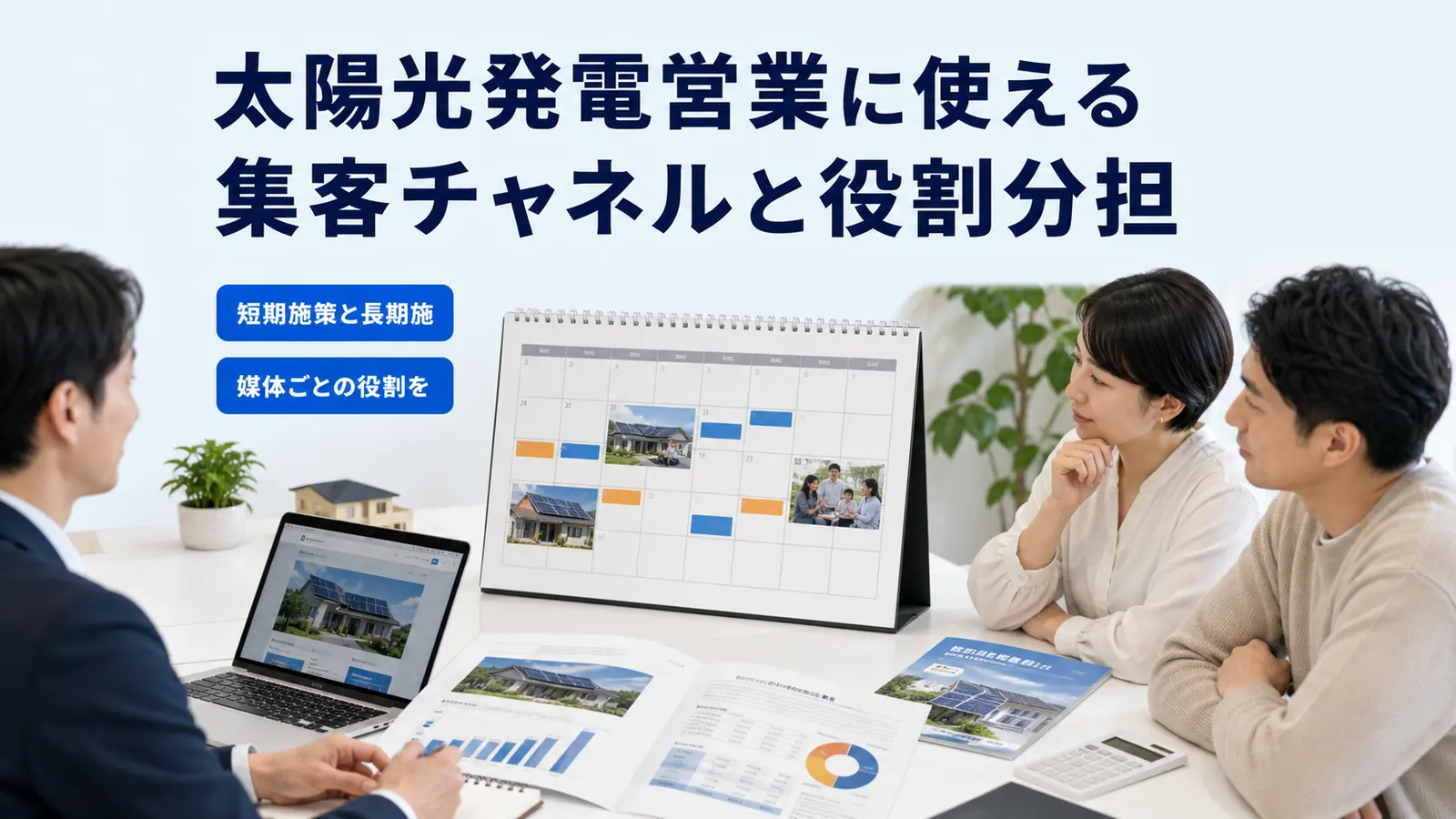 太陽光発電営業に使える集客チャネルと役割分担