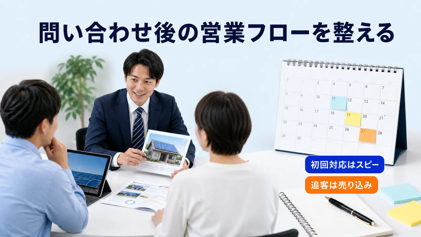 問い合わせ後の営業フローを整える