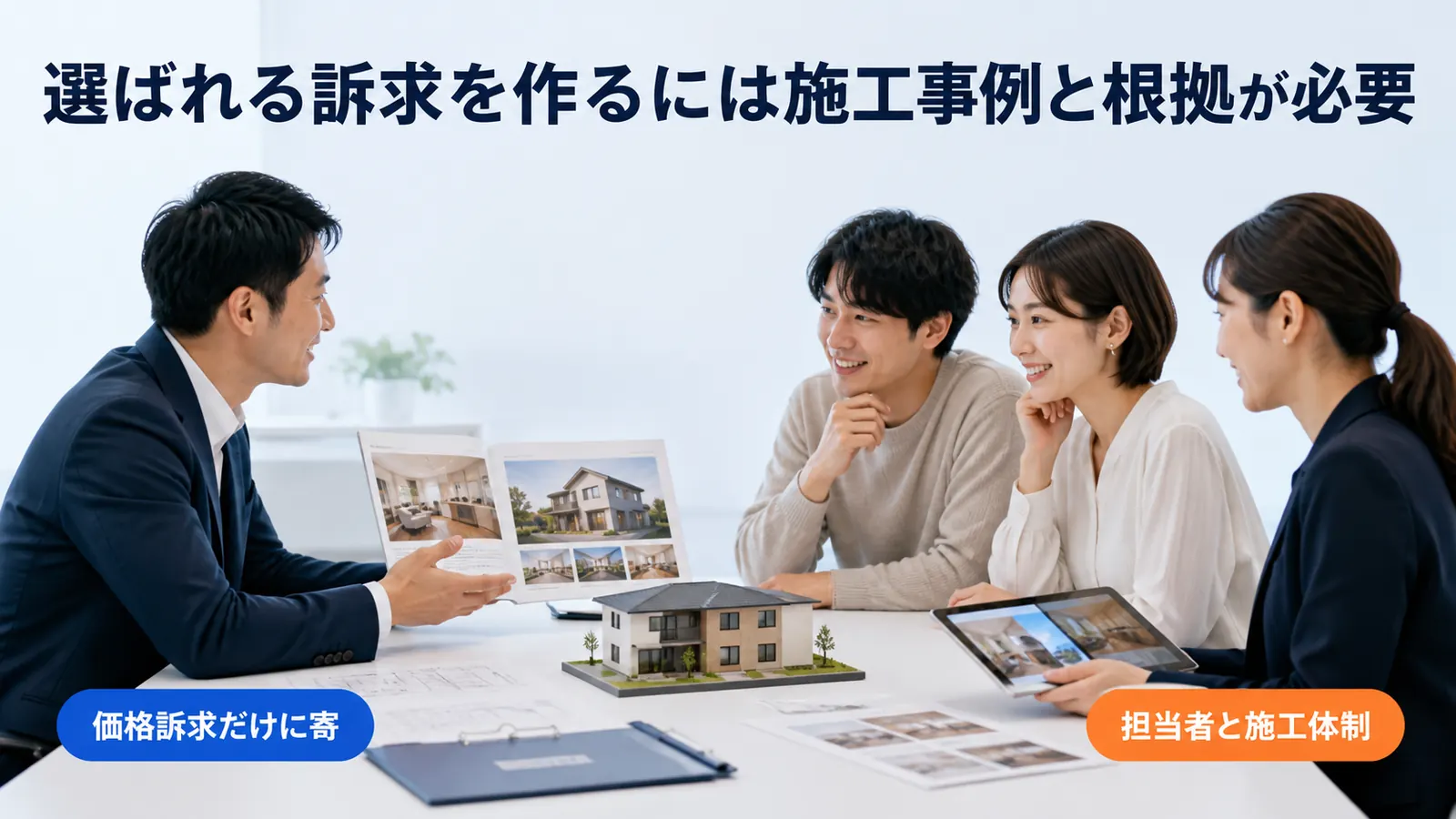 選ばれる訴求を作るには施工事例と根拠が必要