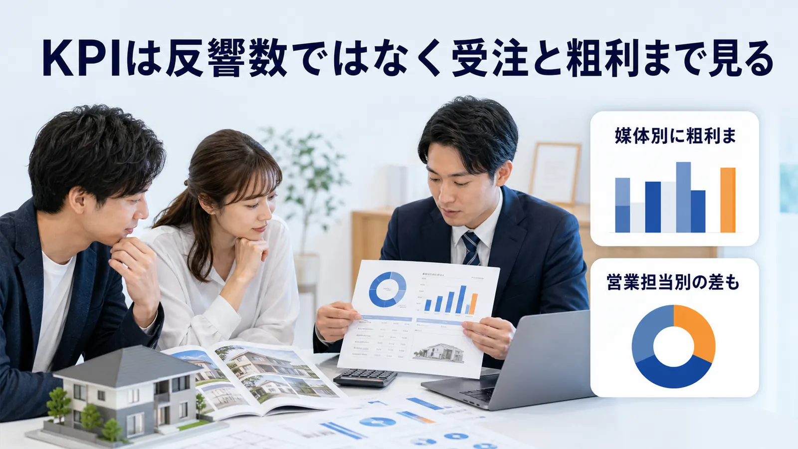 KPIは反響数ではなく受注と粗利まで見る