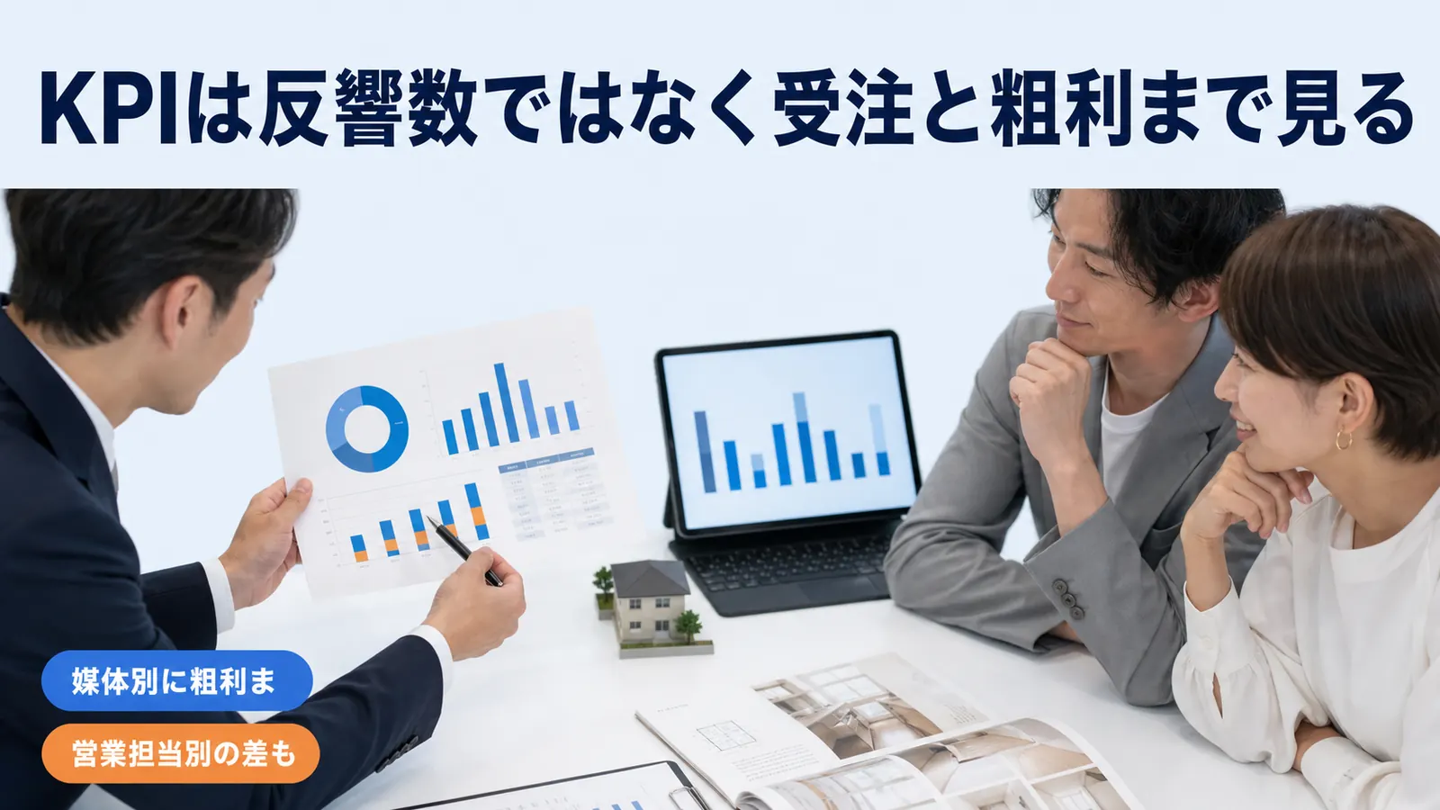 KPIは反響数ではなく受注と粗利まで見る