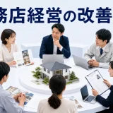 工務店経営の改善方法を内容別のオリジナル構図で整理した図解